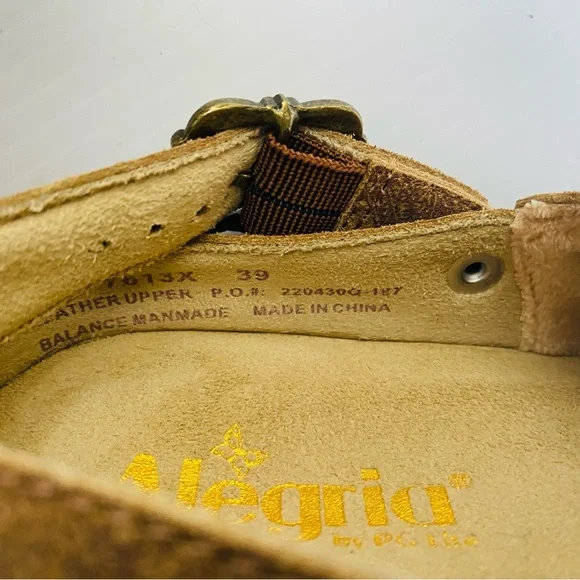 NWOB Alegria Leather Adjustable Backstrap Clogs Myrtle Peaceful Easy EU 39 - Picture 9 of 11